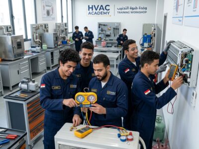 دورة تبريد وتكييف في سوهاج – أقرب دورة للمنيا وتدريب عملي 100% | مركز الرواد